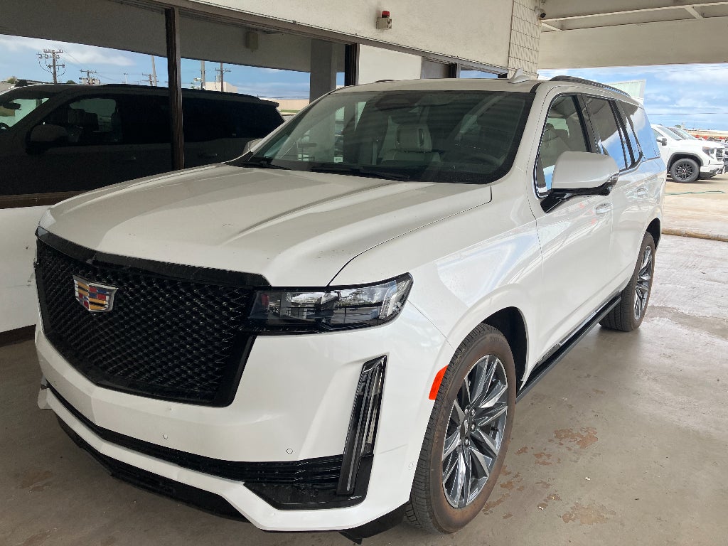 2024 Cadillac Escalade 4WD Sport Platinum in Crystal White Tricoat — front three-quarter view
