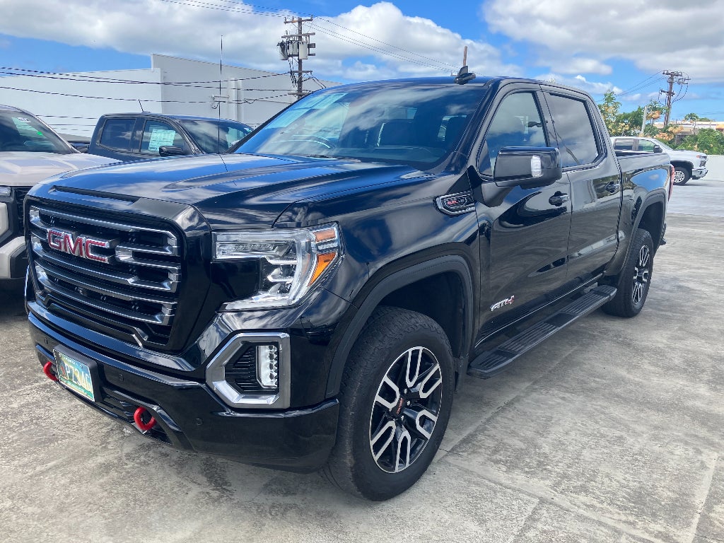 2020 GMC Sierra AT4 in Onyx Black — front three-quarter view