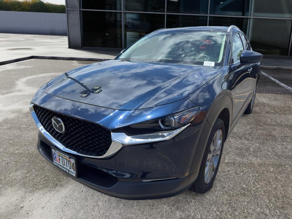 2025 Mazda Mazda CX-30 2.5 S Premium Package in Deep Crystal Blue Mica — front three-quarter view