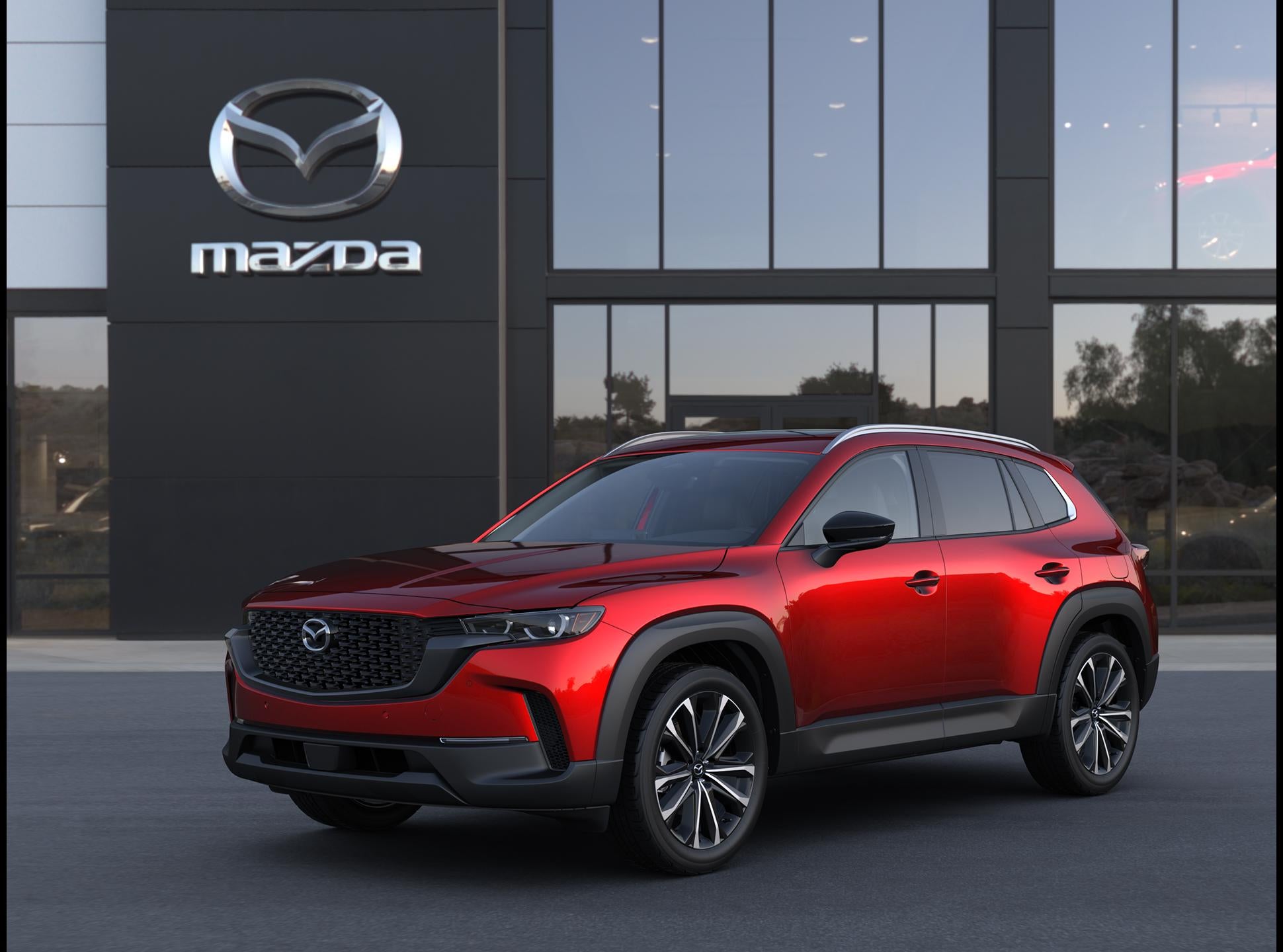 2026 Mazda Mazda CX-50 2.5 S Premium AWD in Soul Red Crystal Metallic — front three-quarter view