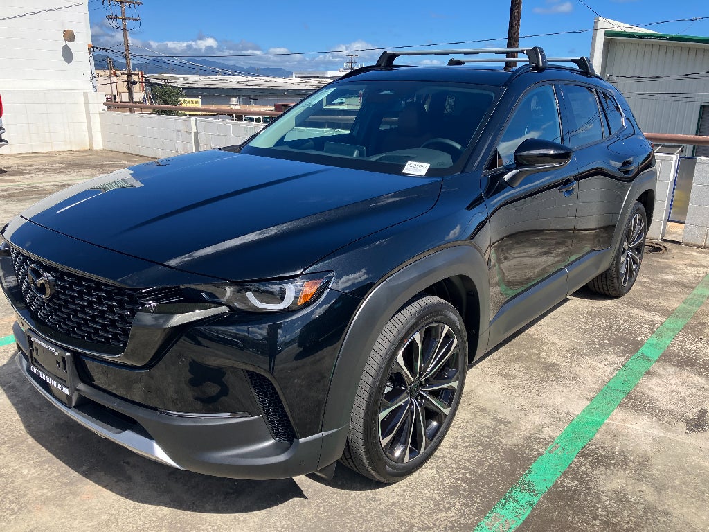 2026 Mazda Mazda CX-50 2.5 Turbo Premium Plus AWD in Jet Black Mica — front three-quarter view