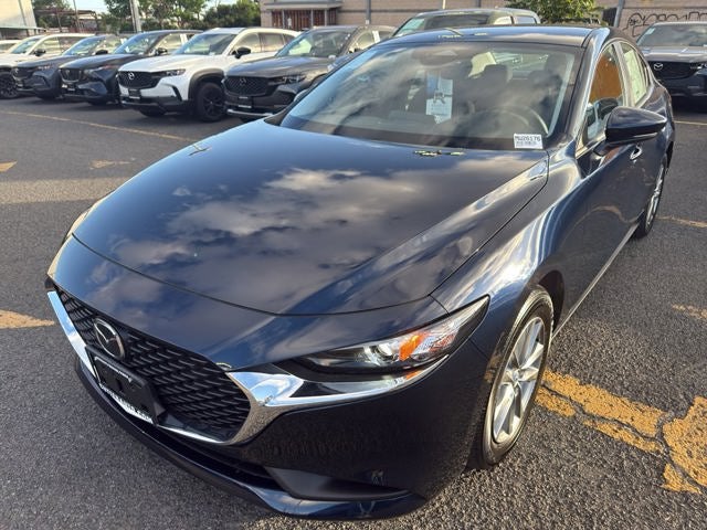 2026 Mazda Mazda3 Sedan 2.5 S in Deep Crystal Blue Mica — front three-quarter view