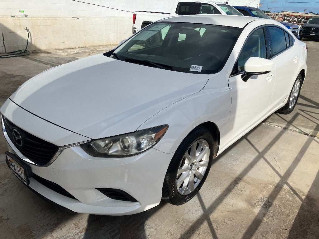 2017 Mazda Mazda6 Sport in Snowflake White Pearl Mica — front three-quarter view