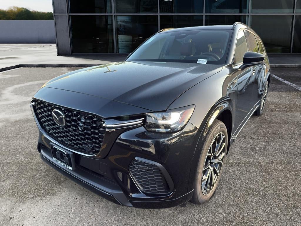 2026 Mazda Mazda CX-70 3.3 Turbo S Premium AWD in Jet Black Mica — front three-quarter view