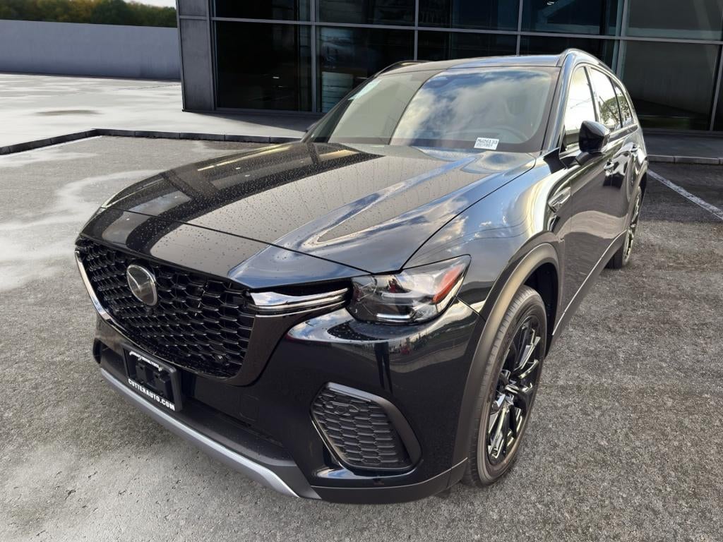 2026 Mazda Mazda CX-70 3.3 Turbo Premium Plus AWD in Jet Black Mica — front three-quarter view