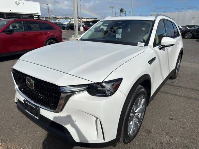 2026 Mazda Mazda CX-90 3.3 Turbo Preferred AWD in Rhodium White Premium — front three-quarter view