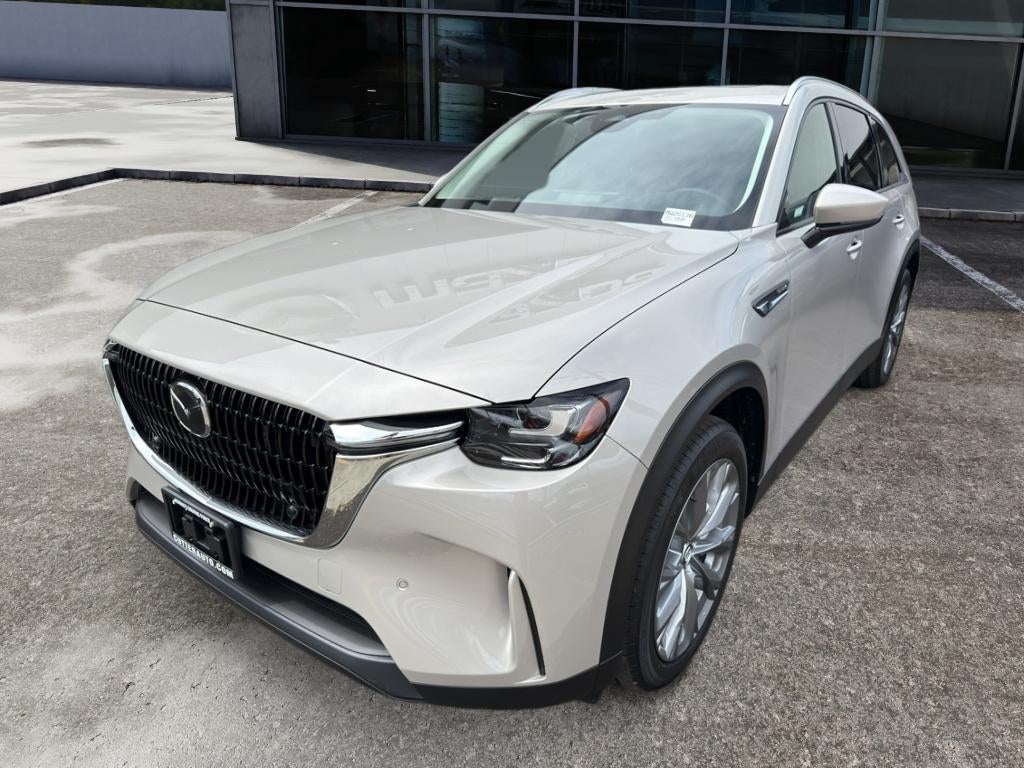 2026 Mazda Mazda CX-90 3.3 Turbo Preferred AWD in Platinum Quartz Metallic — front three-quarter view