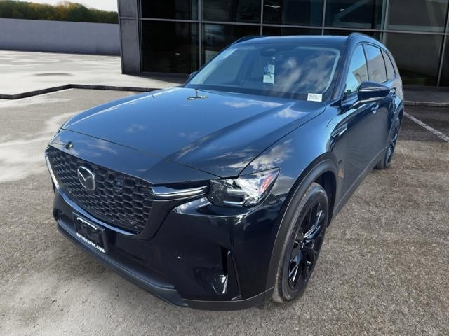 2026 Mazda Mazda CX-90 3.3 Turbo Premium Sport AWD in Jet Black Mica — front three-quarter view