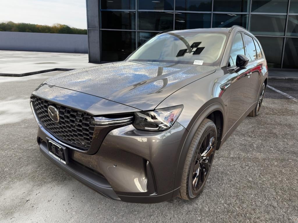 2026 Mazda Mazda CX-90 3.3 Turbo Premium Sport AWD in Machine Gray Metallic — front three-quarter view