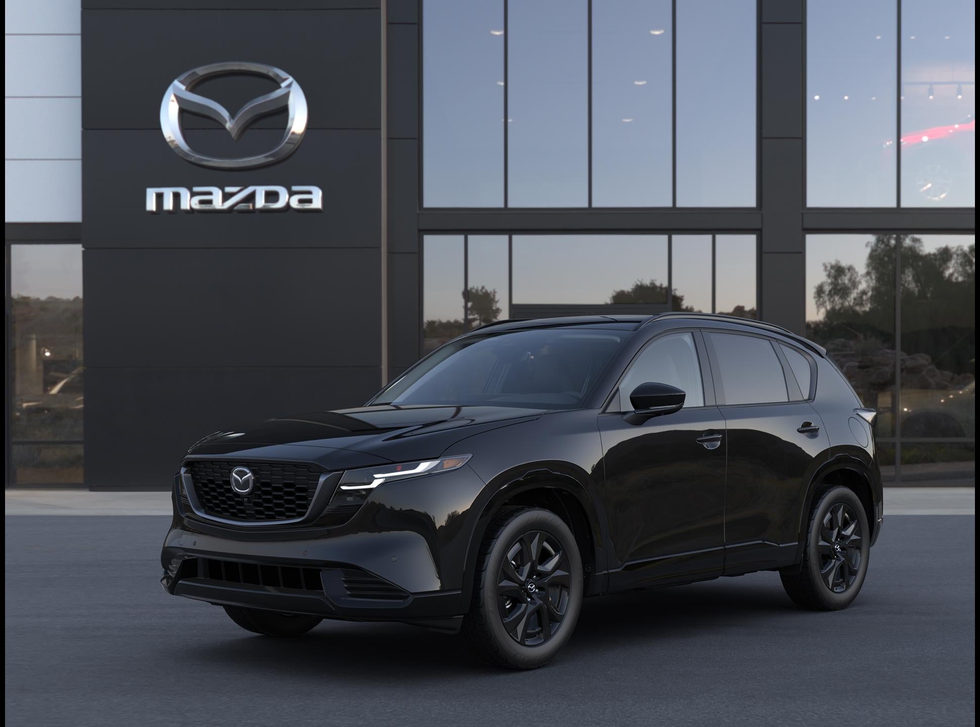 2026 Mazda Mazda CX-5 2.5 S Premium Plus AWD in Jet Black Mica — front three-quarter view