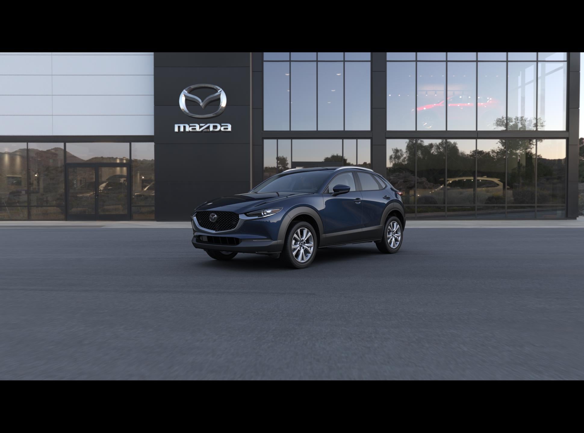 2026 Mazda Mazda CX-30 2.5 S Preferred AWD in Deep Crystal Blue Mica — front three-quarter view