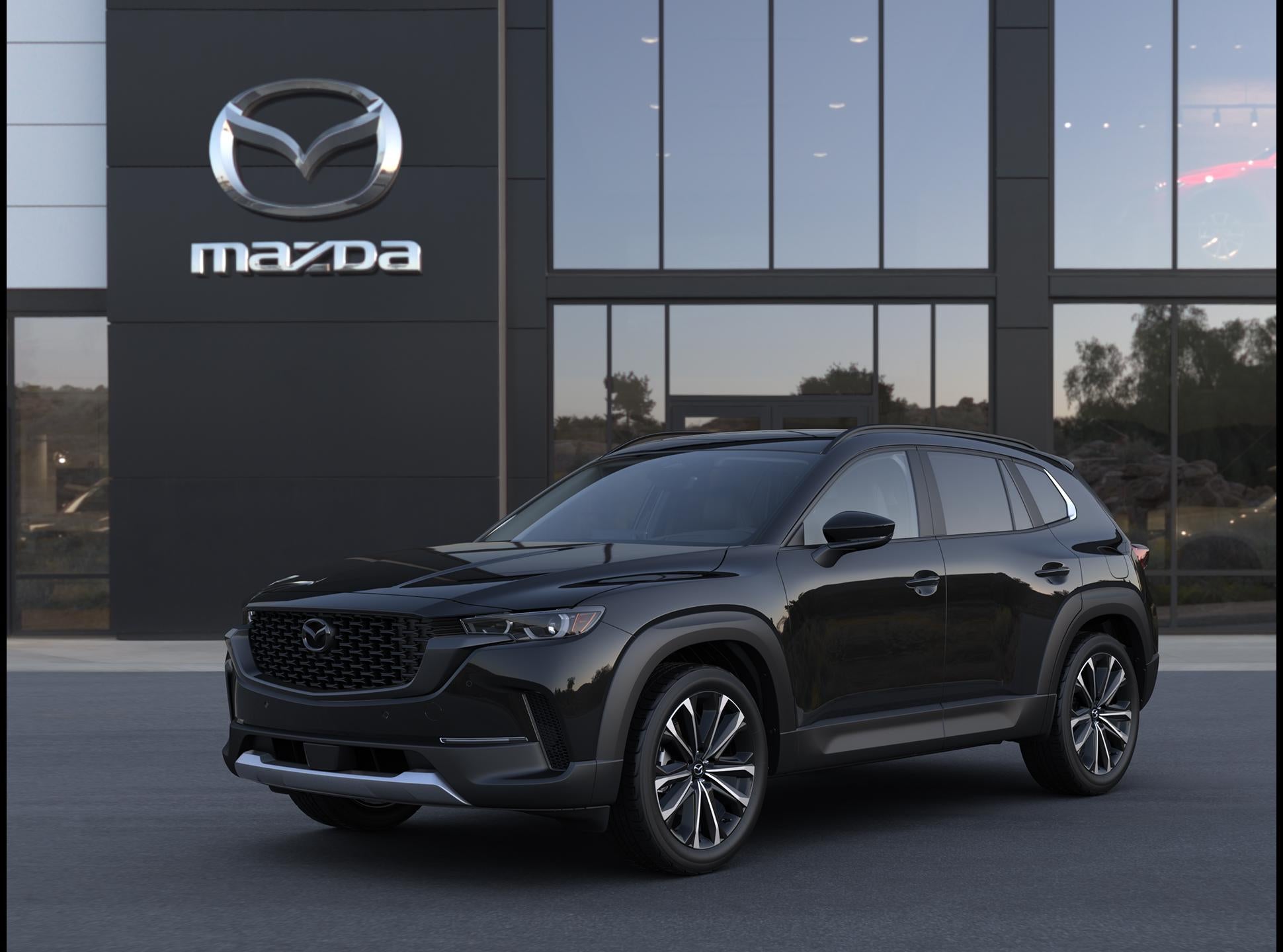 2026 Mazda Mazda CX-50 2.5 Turbo AWD in Jet Black Mica — front three-quarter view