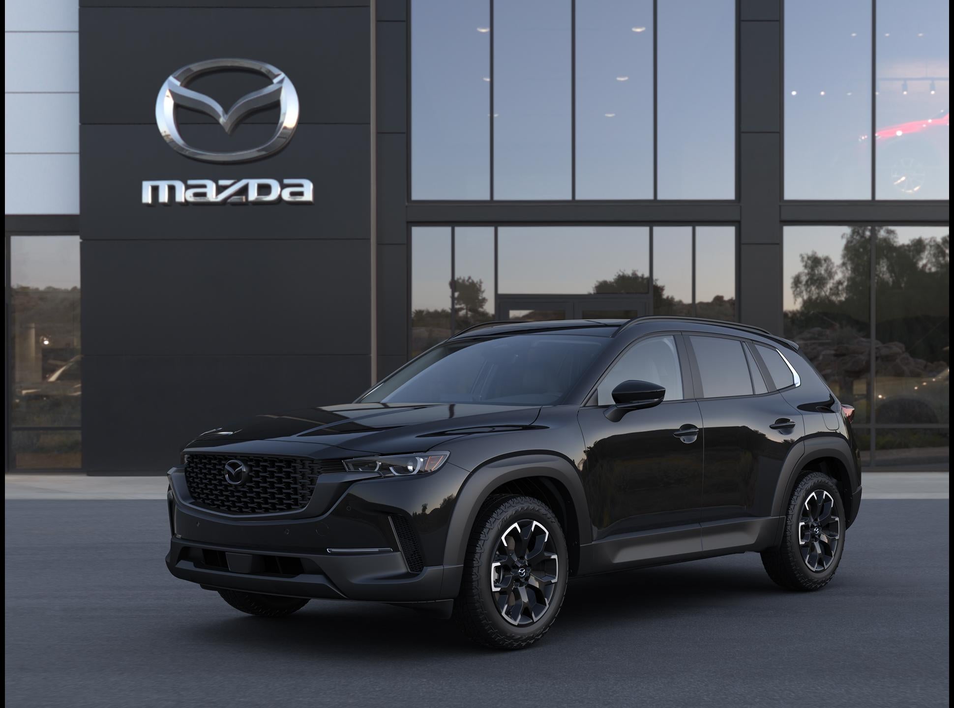 2026 Mazda Mazda CX-50 2.5 S Meridian Edition AWD in Jet Black Mica — front three-quarter view