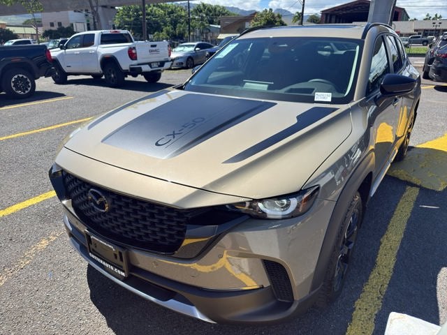2026 Mazda Mazda CX-50 2.5 Turbo Meridian Edition AWD in Zircon Sand Metallic — front three-quarter view